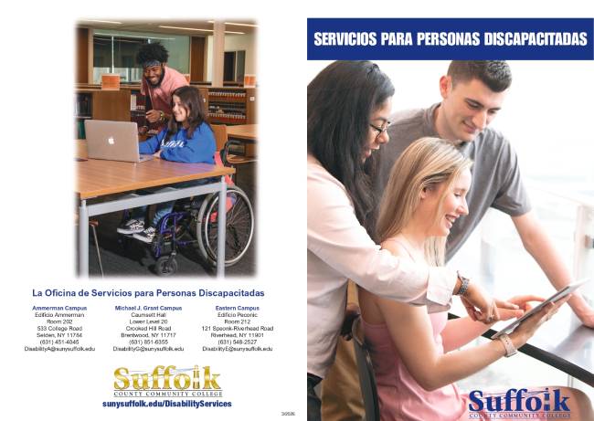 Folleto de Servicios para Personas con Discapacidad