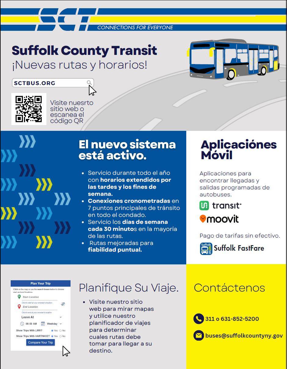 Suffolk Transit Schedule (Spanish)