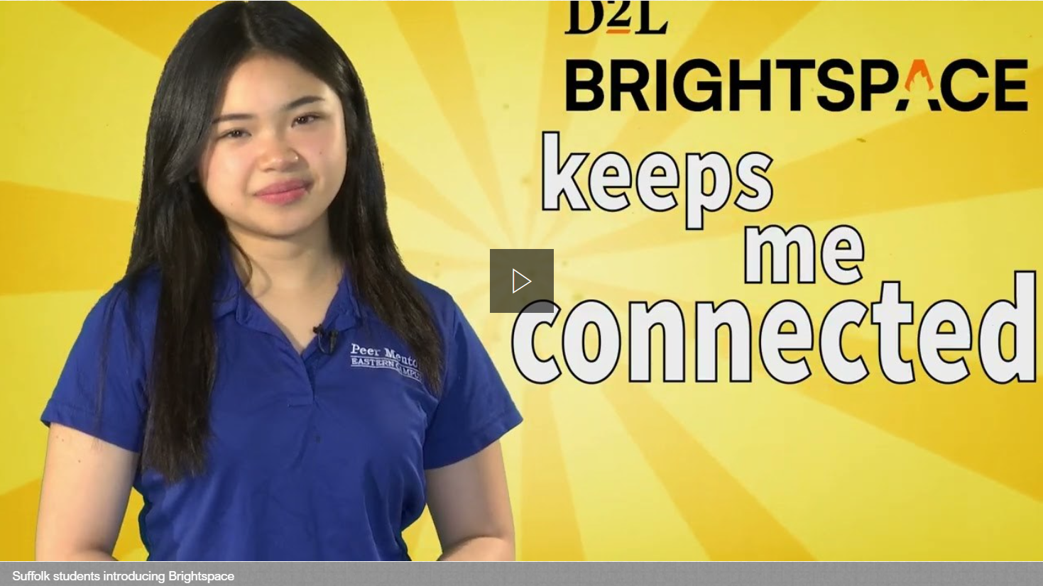 Suffolk students introducing Brighstpace