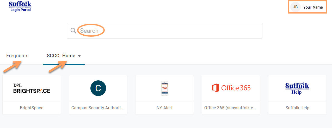 Login portal landing page screenshot