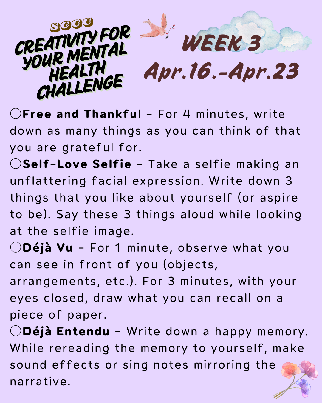 April Creativity Challenge April Creativity Challenge